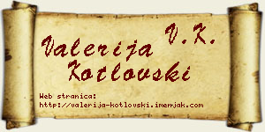 Valerija Kotlovski vizit kartica